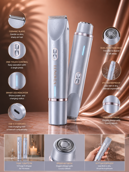 2-in-1 Painless Bikini Hair Trimmer