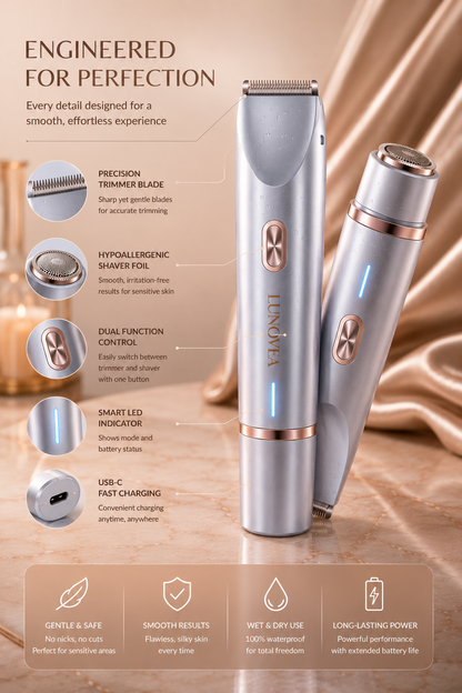 2-in-1 Painless Bikini Hair Trimmer